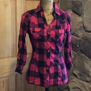 Rue 21 Block plaid shirt M